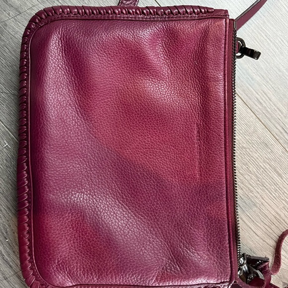 Maroon colored leather crossbody purse in excellent used condition - Picture 6 of 6